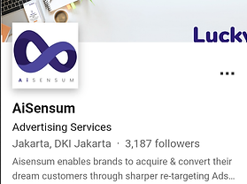 Screenshot of and hyperlink to the LinkedIn account of Aisensum.